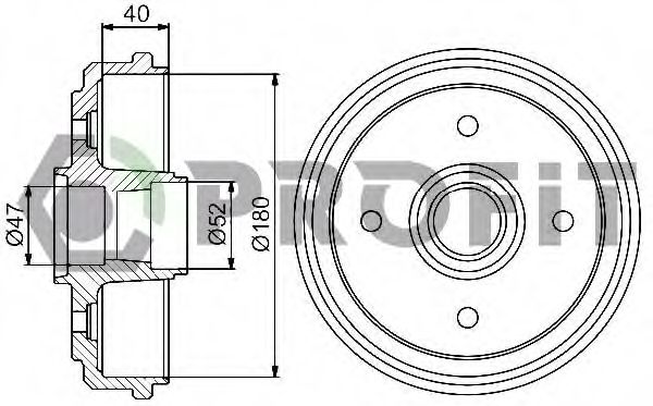 Тормозной барабан PROFIT 5020-0015
