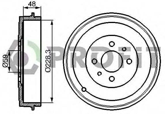 Тормозной барабан PROFIT 5020-0017