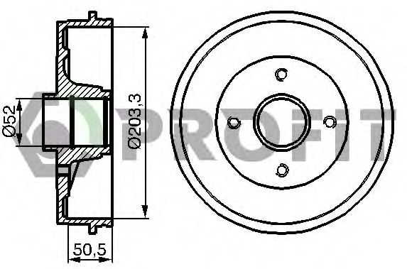 Тормозной барабан PROFIT 5020-0076