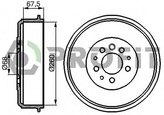 Тормозной барабан PROFIT 5020-0100