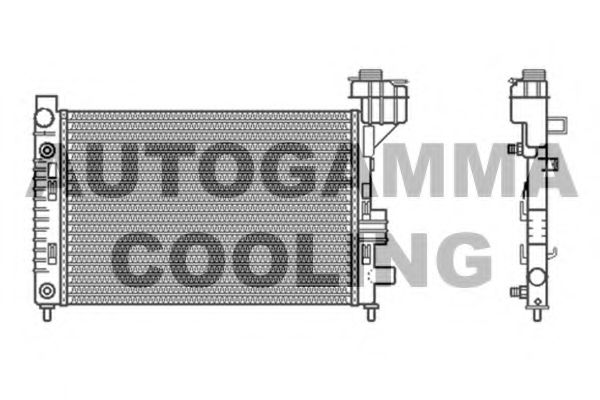 Радиатор, охлаждение двигателя AUTOGAMMA 102000