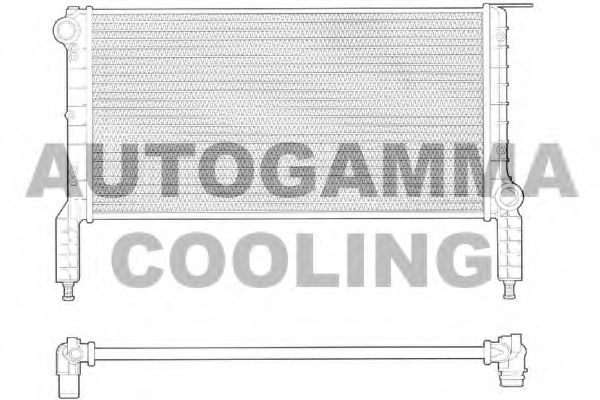 Радиатор, охлаждение двигателя AUTOGAMMA 102964