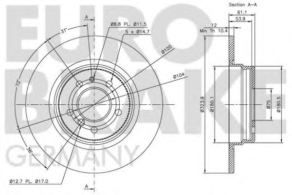 Тормозной диск LUCAS ELECTRICAL DF1597