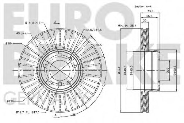 Тормозной диск LUCAS ELECTRICAL DF4248S