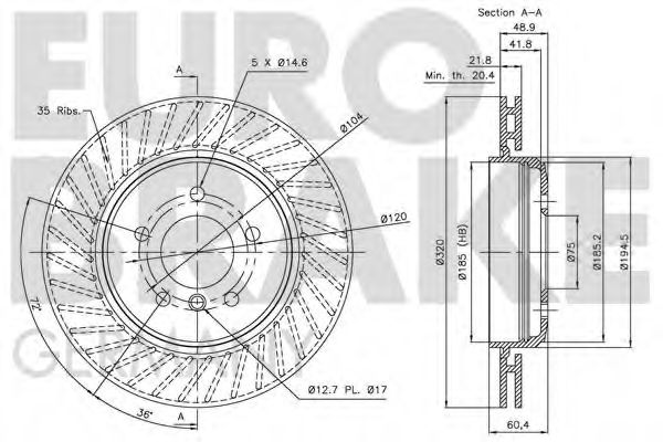 Тормозной диск LUCAS ELECTRICAL DF4212