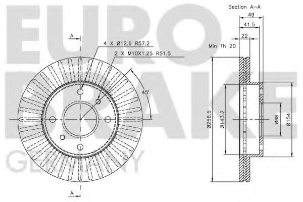Тормозной диск LUCAS ELECTRICAL DF2591