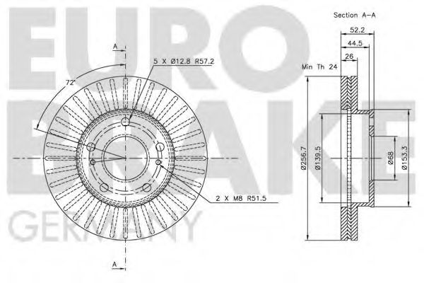 Тормозной диск LUCAS ELECTRICAL DF3112