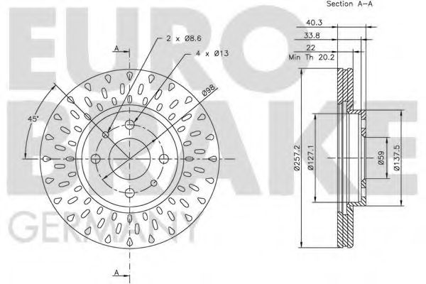 Тормозной диск LUCAS ELECTRICAL DF2734