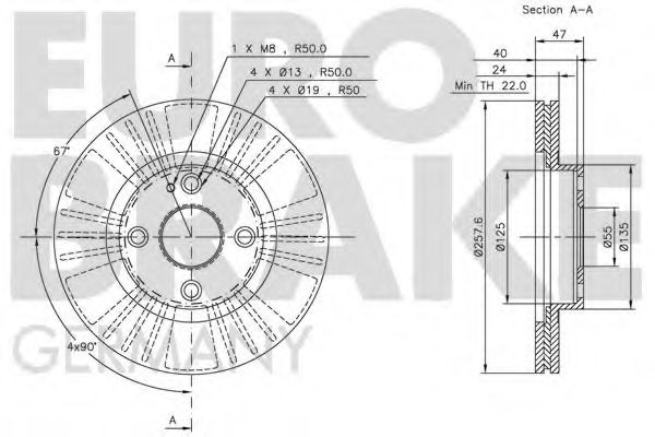 Тормозной диск LUCAS ELECTRICAL DF4119
