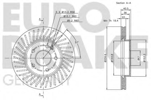 Тормозной диск LUCAS ELECTRICAL DF4035