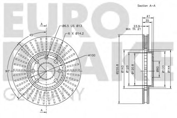 Тормозной диск LUCAS ELECTRICAL DF4042