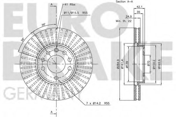 Тормозной диск LUCAS ELECTRICAL DF4293