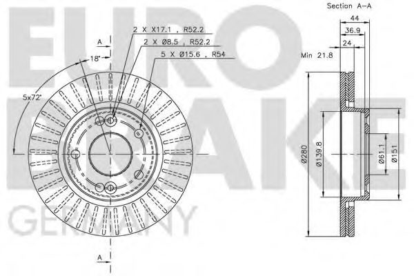 Тормозной диск LUCAS ELECTRICAL DF4109