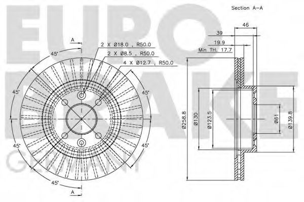 Тормозной диск LUCAS ELECTRICAL DF1017