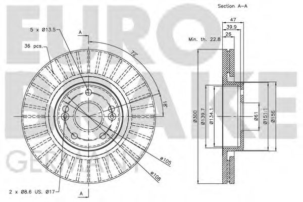 Тормозной диск LUCAS ELECTRICAL DF4229S