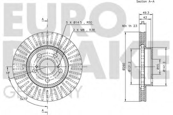 Тормозной диск LUCAS ELECTRICAL DF4046