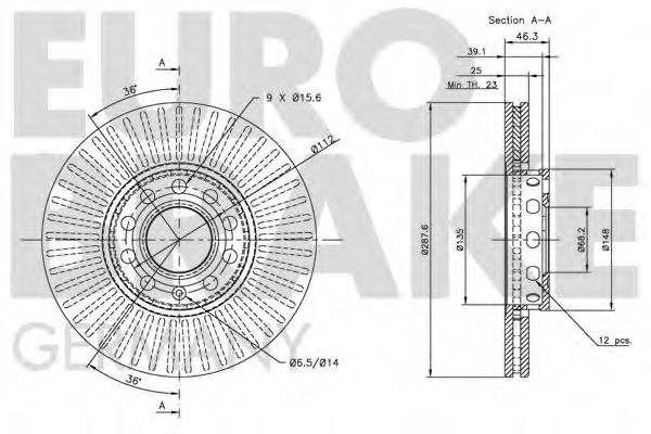 Тормозной диск LUCAS ELECTRICAL DF2652