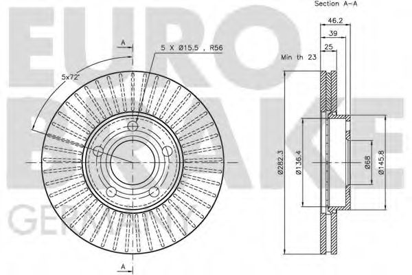 Тормозной диск LUCAS ELECTRICAL DF4045