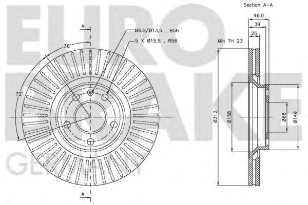 Тормозной диск LUCAS ELECTRICAL DF4185