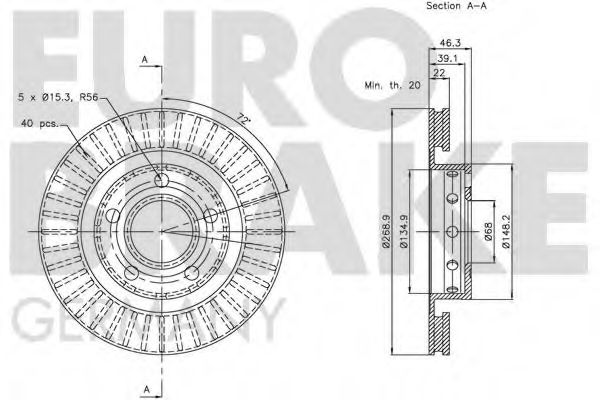 Тормозной диск LUCAS ELECTRICAL DF4239