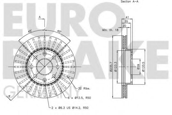 Тормозной диск LUCAS ELECTRICAL DF4439