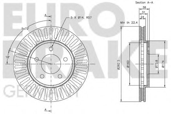 Тормозной диск BRADI 1120524