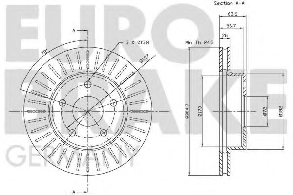 Тормозной диск LUCAS ELECTRICAL DF4170