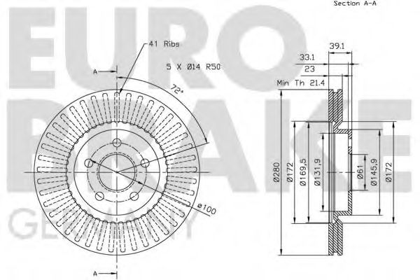Тормозной диск LUCAS ELECTRICAL DF4190
