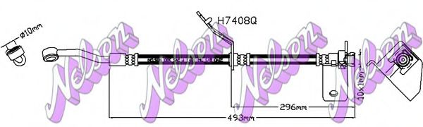 Тормозной шланг Brovex-Nelson H7408Q