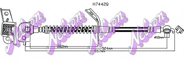 Тормозной шланг Brovex-Nelson H7442Q