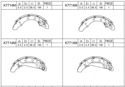 Комплект тормозных колодок ASIMCO K7714M