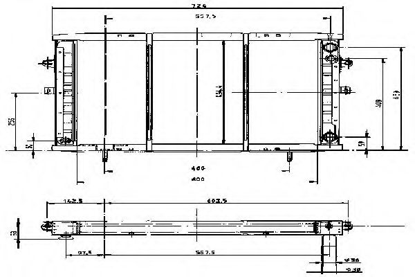 Радиатор, охлаждение двигателя AURADIA 401008
