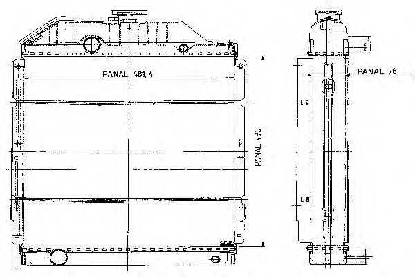 Радиатор, охлаждение двигателя KAGER 313390