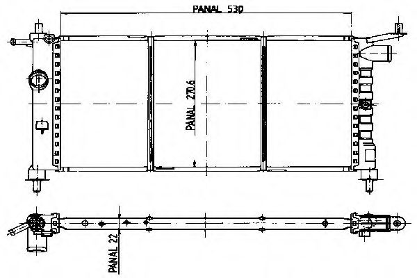 Радиатор, охлаждение двигателя PAPE 14101