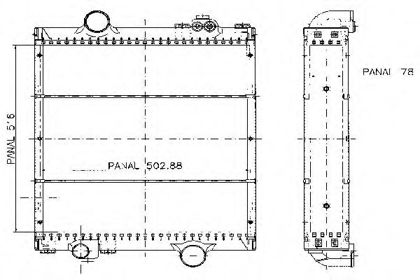 Радиатор, охлаждение двигателя ORDONEZ 1020507825