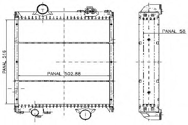 Радиатор, охлаждение двигателя NRF 50493