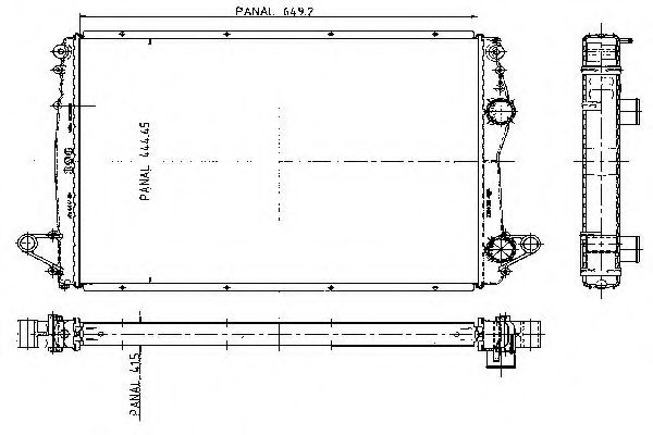 Радиатор, охлаждение двигателя ORDONEZ 1020544809