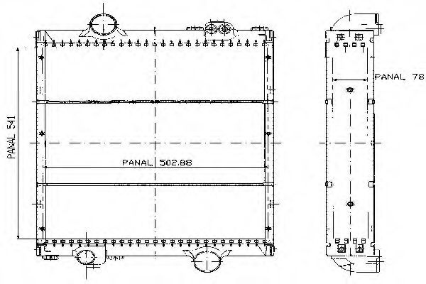 Радиатор, охлаждение двигателя ORDONEZ 1020579825