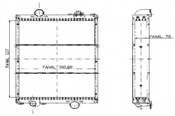Радиатор, охлаждение двигателя ORDONEZ 1020580825
