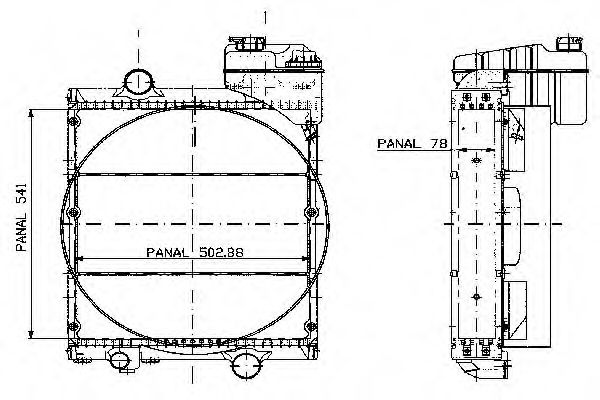 Радиатор, охлаждение двигателя NRF 50496