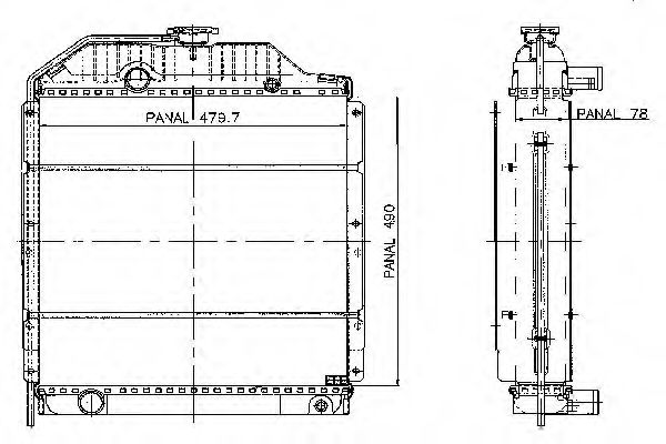 Радиатор, охлаждение двигателя ORDONEZ 1020625825