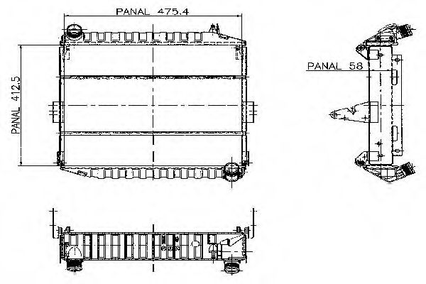 Радиатор, охлаждение двигателя ORDONEZ 1020667825