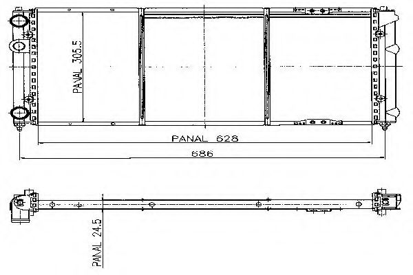 Радиатор, охлаждение двигателя ORDONEZ 1020691808
