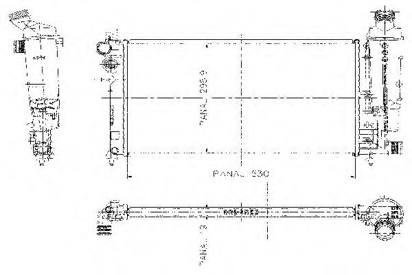 Радиатор, охлаждение двигателя ORDONEZ 1020730808