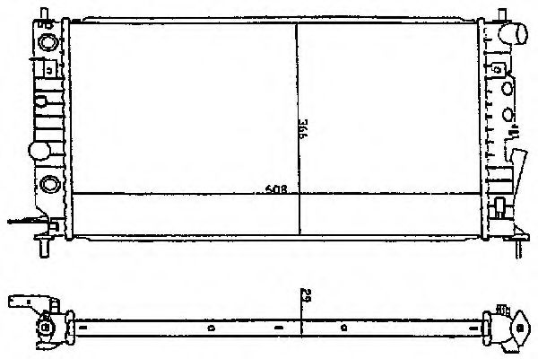 Радиатор, охлаждение двигателя ORDONEZ 2060159