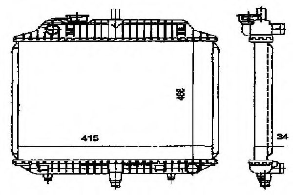 Радиатор, охлаждение двигателя 4SEASONS 118064