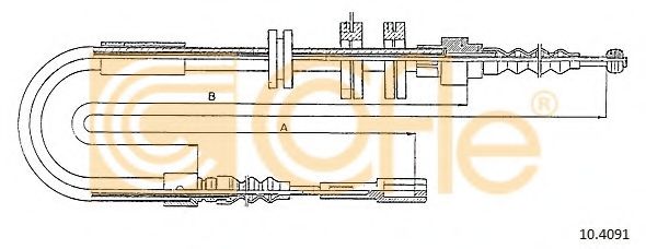Трос, стояночная тормозная система COFLE 10.4091