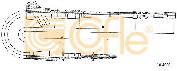 Трос, стояночная тормозная система COFLE 10.4093