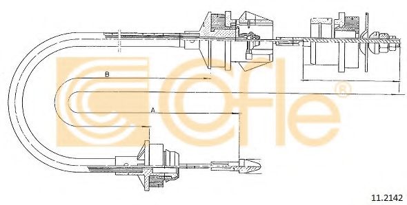 Трос, управление сцеплением COFLE 11.2142
