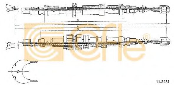 Трос, стояночная тормозная система COFLE 11.5481